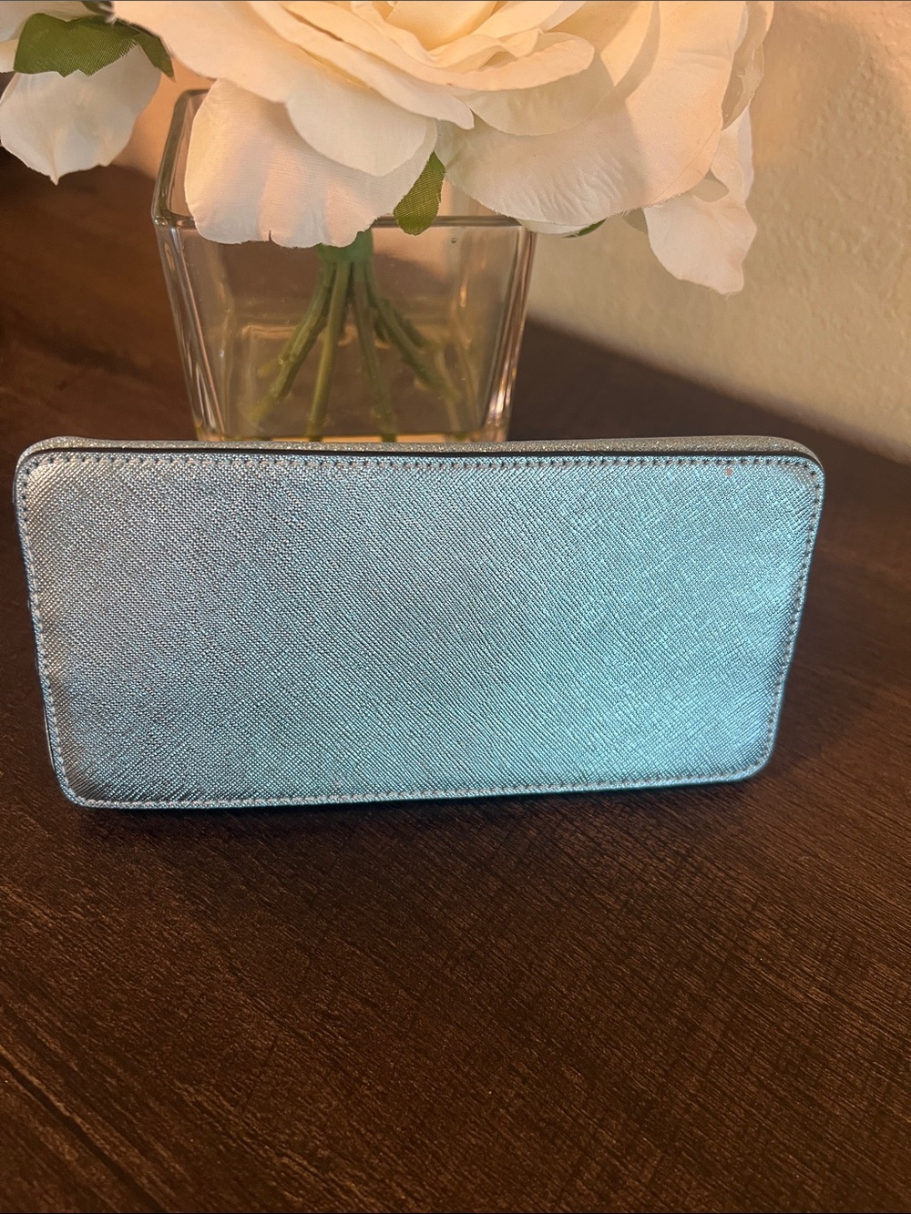 kate spade Glitter Light Blue Cosmetic Pouch - Picture 3 of 5